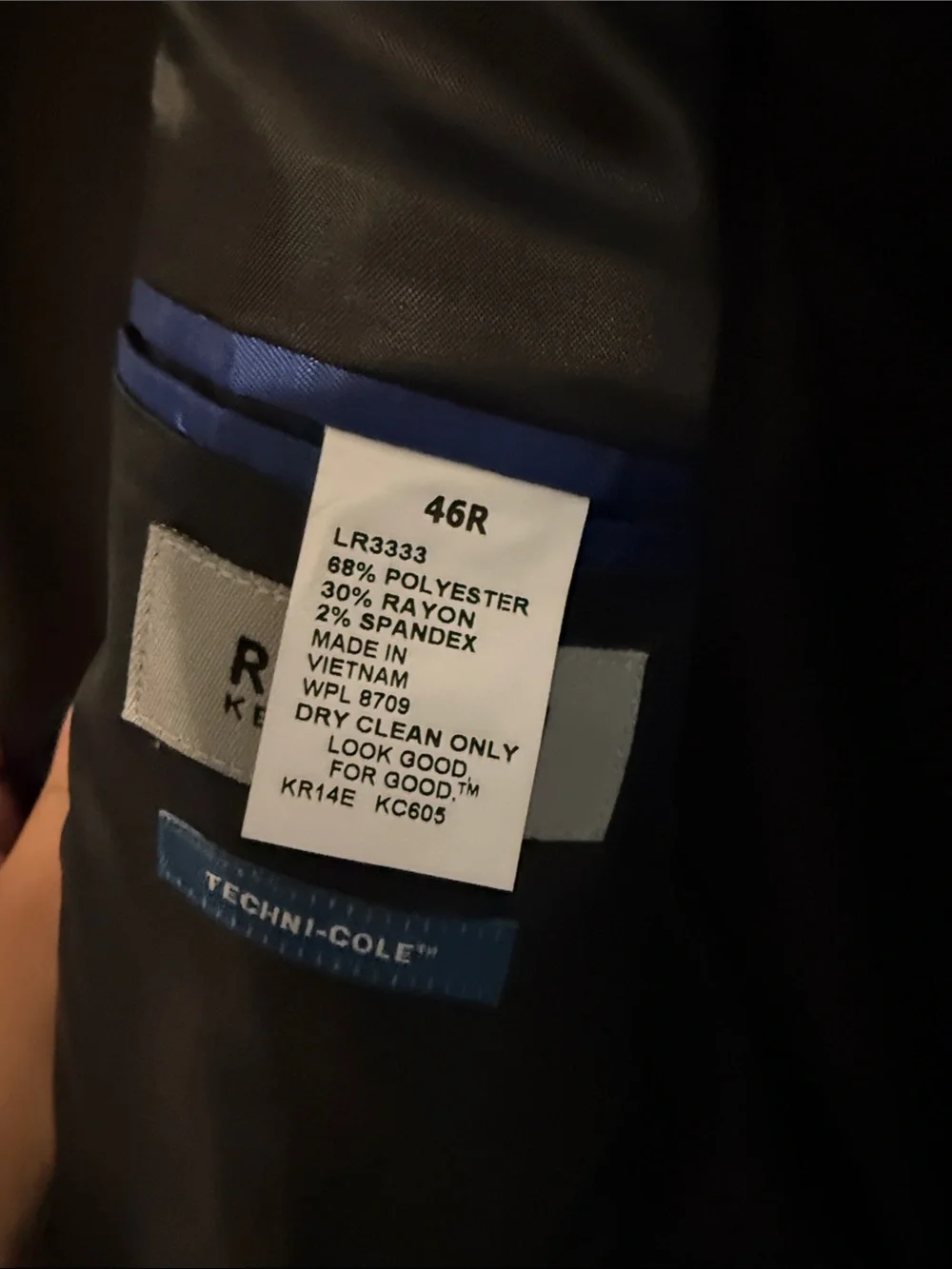 Kenneth Cole Reaction Men's Black Two-Button Suit Jacket